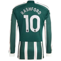 Maillot de Foot Manchester United 2023-24 Marcus Rashford #10 Extérieur Homme Manches Longues