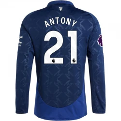 Maillot de Foot Manchester United 2024-25 Antony #21 Extérieur Homme Manches Longues