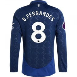 Maillot de Foot Manchester United 2024-25 Bruno Fernandes #8 Extérieur Homme Manches Longues