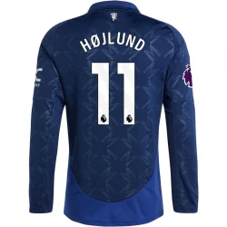 Maillot de Foot Manchester United 2024-25 Hojlund #11 Extérieur Homme Manches Longues