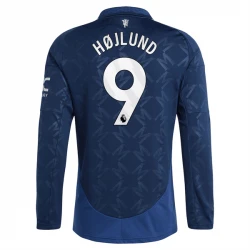 Maillot de Foot Manchester United 2024-25 Hojlund #9 Extérieur Homme Manches Longues