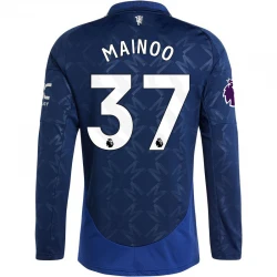 Maillot de Foot Manchester United 2024-25 Kobbie Mainoo #37 Extérieur Homme Manches Longues