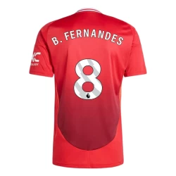 Maillot de Foot Manchester United Bruno Fernandes #8 2024-25 Domicile Homme