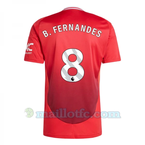 Maillot de Foot Manchester United Bruno Fernandes #8 2024-25 Domicile Homme