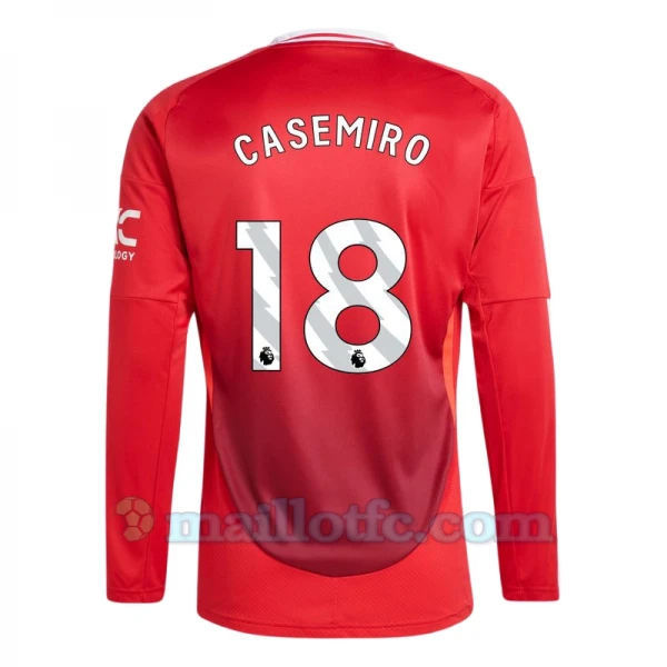 Maillot de Foot Manchester United Casemiro #18 2024-25 Domicile Homme Manches Longues