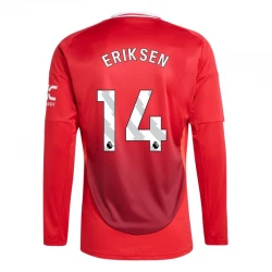 Maillot de Foot Manchester United Christian Eriksen #14 2024-25 Domicile Homme Manches Longues