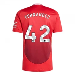 Maillot de Foot Manchester United Fernandez #42 2024-25 Domicile Homme