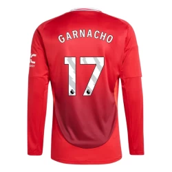 Maillot de Foot Manchester United Garnacho #17 2024-25 Domicile Homme Manches Longues