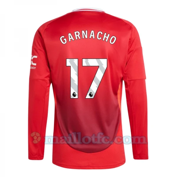 Maillot de Foot Manchester United Garnacho #17 2024-25 Domicile Homme Manches Longues