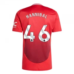 Maillot de Foot Manchester United Hannibal #46 2024-25 Domicile Homme