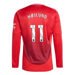Maillot de Foot Manchester United Hojlund #11 2024-25 Domicile Homme Manches Longues