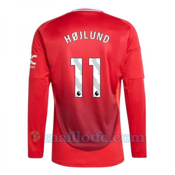 Maillot de Foot Manchester United Hojlund #11 2024-25 Domicile Homme Manches Longues