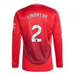 Maillot de Foot Manchester United Lindelof #2 2024-25 Domicile Homme Manches Longues