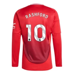 Maillot de Foot Manchester United Marcus Rashford #10 2024-25 Domicile Homme Manches Longues