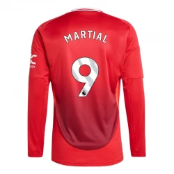 Maillot de Foot Manchester United Martial #9 2024-25 Domicile Homme Manches Longues