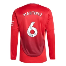 Maillot de Foot Manchester United Martínez #6 2024-25 Domicile Homme Manches Longues
