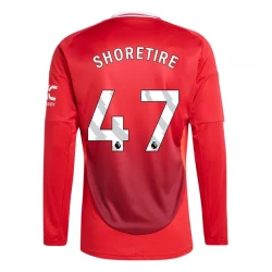 Maillot de Foot Manchester United Shoretire #47 2024-25 Domicile Homme Manches Longues