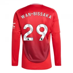 Maillot de Foot Manchester United Wan-bissaka #29 2024-25 Domicile Homme Manches Longues