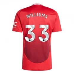 Maillot de Foot Manchester United Williams #33 2024-25 Domicile Homme