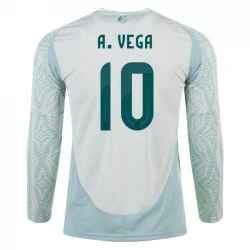 Maillot de Foot Mexique A. Vega #10 Copa America 2024 Extérieur Homme Manches Longues