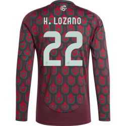 Maillot de Foot Mexique H. Lozano #22 Copa America 2024 Domicile Homme Manches Longues