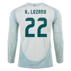 Maillot de Foot Mexique H. Lozano #22 Copa America 2024 Extérieur Homme Manches Longues