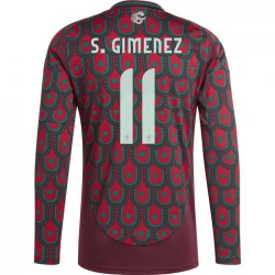 Maillot de Foot Mexique S. Gimenez #11 Copa America 2024 Domicile Homme Manches Longues