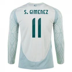 Maillot de Foot Mexique S. Gimenez #11 Copa America 2024 Extérieur Homme Manches Longues