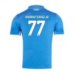 Maillot de Foot Naples Khvicha Kvaratskhelia #77 2024-25 Domicile Homme