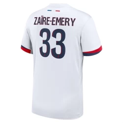 Maillot de Foot Paris Saint-Germain PSG 2024-25 Zaire-Emery #33 Extérieur Homme