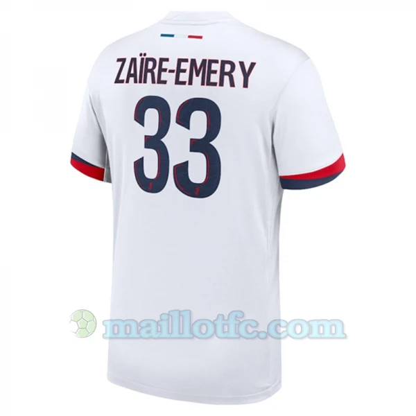 Maillot de Foot Paris Saint-Germain PSG 2024-25 Zaire-Emery #33 Extérieur Homme