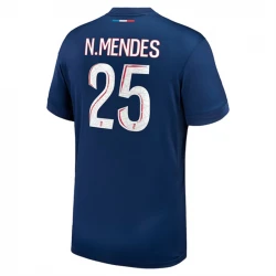 Maillot de Foot Paris Saint-Germain PSG N.Mendes #25 2024-25 Domicile Homme