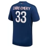 Maillot de Foot Paris Saint-Germain PSG Zaire-Emery #33 2024-25 Domicile Homme