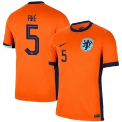 Maillot de Foot Pays-Bas Ake #5 Euro 2024 Domicile Homme