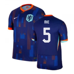 Maillot de Foot Pays-Bas Ake #5 Euro 2024 Extérieur Homme