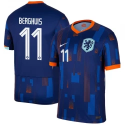 Maillot de Foot Pays-Bas Berghuis #11 Euro 2024 Extérieur Homme