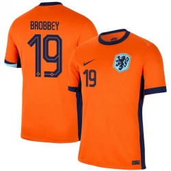 Maillot de Foot Pays-Bas Brobbey #19 Euro 2024 Domicile Homme