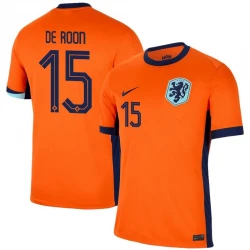 Maillot de Foot Pays-Bas De Roon #15 Euro 2024 Domicile Homme