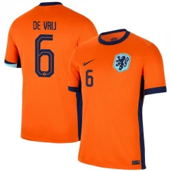 Maillot de Foot Pays-Bas De Vrij #6 Euro 2024 Domicile Homme