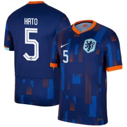 Maillot de Foot Pays-Bas Hato #5 Euro 2024 Extérieur Homme