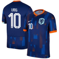 Maillot de Foot Pays-Bas Lang #10 Euro 2024 Extérieur Homme