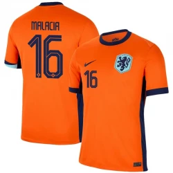 Maillot de Foot Pays-Bas Malacia #16 Euro 2024 Domicile Homme