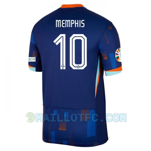 Maillot de Foot Pays-Bas Memphis Depay #10 Euro 2024 Extérieur Homme