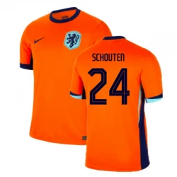 Maillot de Foot Pays-Bas Schouten #24 Euro 2024 Domicile Homme