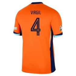 Maillot de Foot Pays-Bas Virgil van Dijk #4 Euro 2024 Domicile Homme