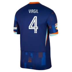 Maillot de Foot Pays-Bas Virgil van Dijk #4 Euro 2024 Extérieur Homme