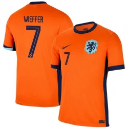 Maillot de Foot Pays-Bas Wieffer #7 Euro 2024 Domicile Homme