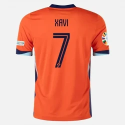 Maillot de Foot Pays-Bas Xavi #7 Euro 2024 Domicile Homme