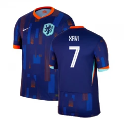 Maillot de Foot Pays-Bas Xavi #7 Euro 2024 Extérieur Homme