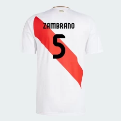 Maillot de Foot Pérou Zambrano #5 Copa America 2024 Domicile Homme